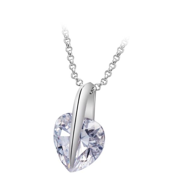 pendant necklaces premium jewelry transparent heart shaped large zircon necklace, Silver
pendant necklaces premium jewelry transparent heart shaped large zircon necklace, Silver