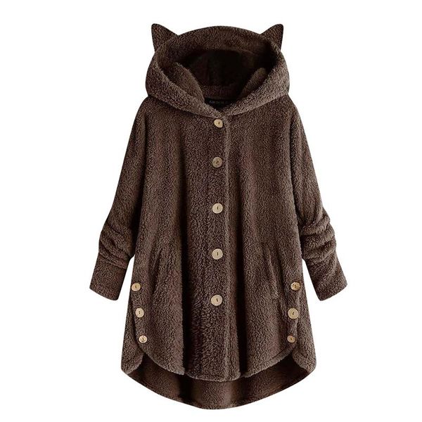 women's jackets women cat ear plush sweater casual plus size fashion hooded winter warm coat ladies streetwear long sleeve blusas jumpe, Black;brown
women's jackets women cat ear plush sweater casual plus size fashion hooded winter warm coat ladies streetwear long sleeve blusas jumpe, Black;brown