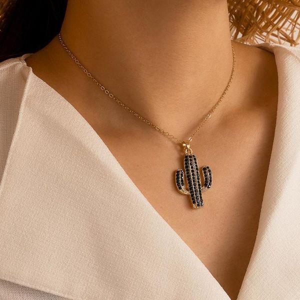 chains trendy cactus pendant necklace for women gold color alloy metal adjustable bohemian jewelry gift accessories, Silver
chains trendy cactus pendant necklace for women gold color alloy metal adjustable bohemian jewelry gift accessories, Silver