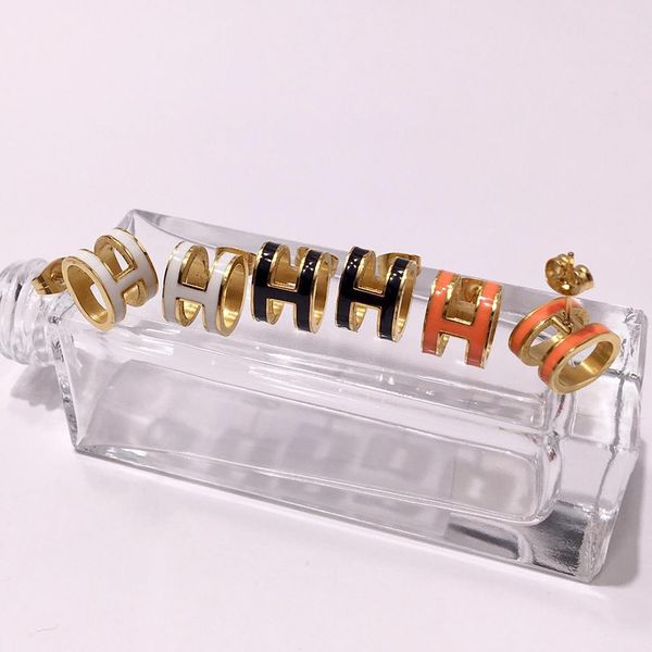 316l titanium steel stud earring with enamel in black white red orange pink color women jewelry necklace ps5659, Golden
316l titanium steel stud earring with enamel in black white red orange pink color women jewelry necklace ps5659, Golden
