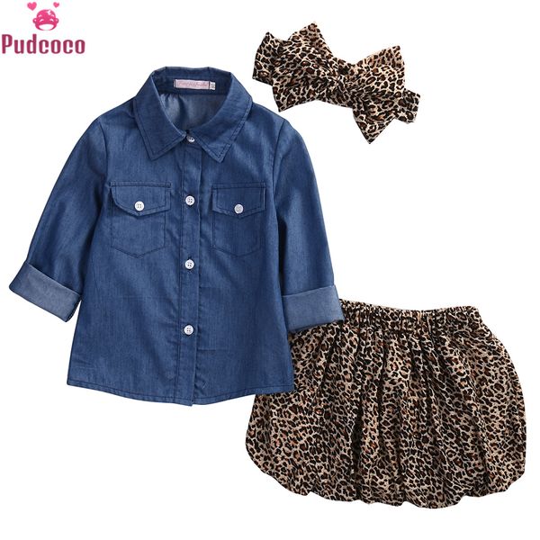 3pcs set cute baby girls clothes summer toddler kids denim +leopard skirt outfits children girl clothing set, White
3pcs set cute baby girls clothes summer toddler kids denim +leopard skirt outfits children girl clothing set, White