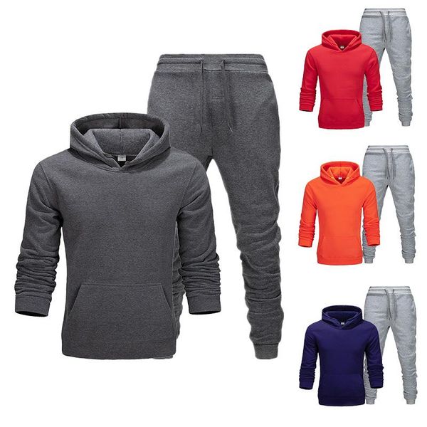 men's tracksuits spring casual solid sweatshirt hoodies men sets suits 2 pieces set tracksuit pullover sweatpants, Gray
men's tracksuits spring casual solid sweatshirt hoodies men sets suits 2 pieces set tracksuit pullover sweatpants, Gray