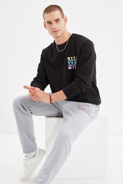 running pants trendyol men 's regular fit rubber trotting printed sweatpants tmnaw22ea0344, Black;blue
running pants trendyol men 's regular fit rubber trotting printed sweatpants tmnaw22ea0344, Black;blue