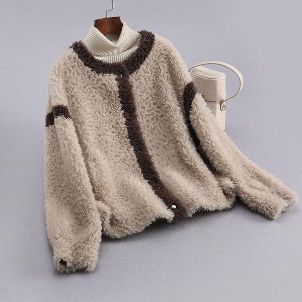 women's fur & faux women winter real sheep shearling lamb coat single-breasted fashion wool jacket ladies thick warm casual outerwear x, Black
women's fur & faux women winter real sheep shearling lamb coat single-breasted fashion wool jacket ladies thick warm casual outerwear x, Black