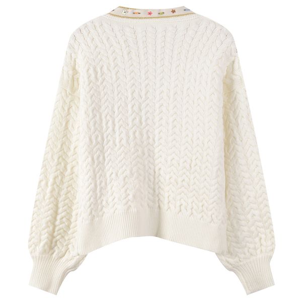 autumn 2021 new knitted cardigans v-neck colorful preal beading sweater femme tricot women na9h, White;black
autumn 2021 new knitted cardigans v-neck colorful preal beading sweater femme tricot women na9h, White;black