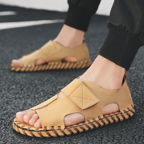 2020 new mens shoes lightweight cross-border sandals mens youth fashion beach shoes outdoor leisure leather shoes mens slip-on breathable sh, Black
2020 new mens shoes lightweight cross-border sandals mens youth fashion beach shoes outdoor leisure leather shoes mens slip-on breathable sh, Black