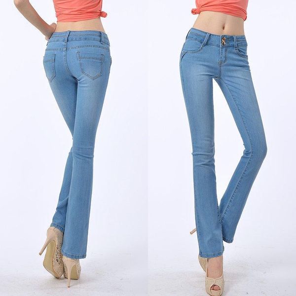 women's jeans summer and autumn high waist micro-trousers women trousers slim thin korean straight pants female, Blue
women's jeans summer and autumn high waist micro-trousers women trousers slim thin korean straight pants female, Blue