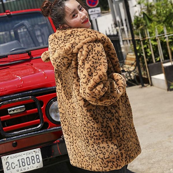 2021 winter thick warm leopard print mid long coat women plus size loose faux rabbit fur jacket female outerwear 3xl ngr5, Black
2021 winter thick warm leopard print mid long coat women plus size loose faux rabbit fur jacket female outerwear 3xl ngr5, Black