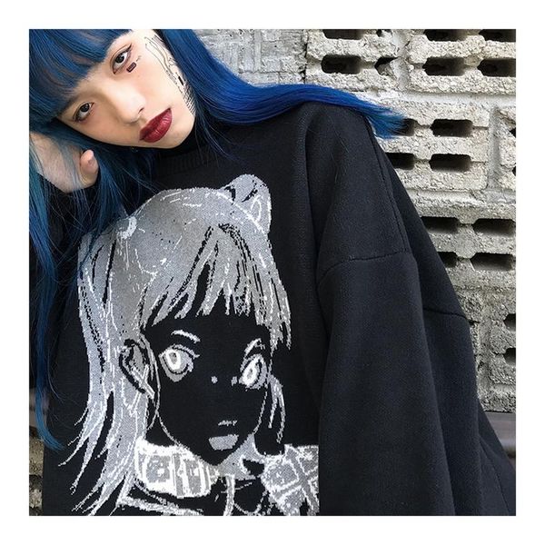 women's sweaters sweater pullover knitted autumn and winter sweet fashion street hip hop women oversized, White;black
women's sweaters sweater pullover knitted autumn and winter sweet fashion street hip hop women oversized, White;black