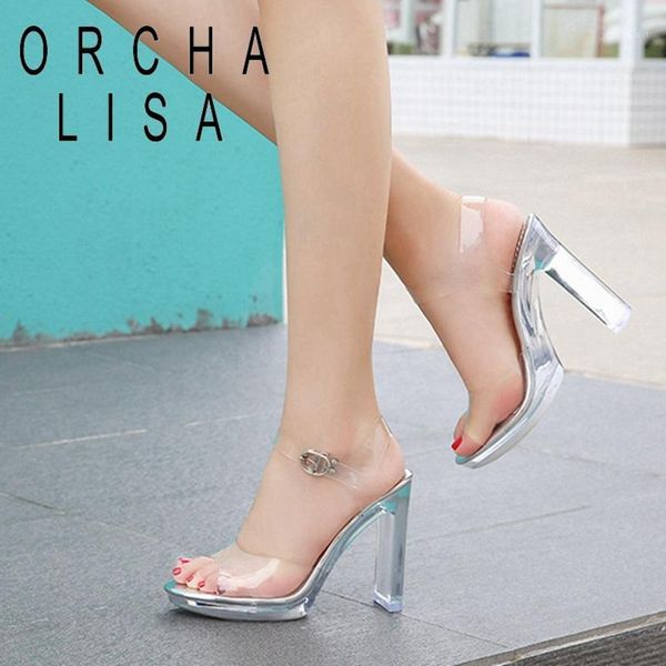 sandals orcha lisa 2021 women peep toe 11cm high block heels transparent platform models buckle ins club silver b22811, Black
sandals orcha lisa 2021 women peep toe 11cm high block heels transparent platform models buckle ins club silver b22811, Black