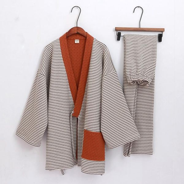 japanese traditional tether style loose pajamas set winter men's sleep & lounge kimono yukata bathrobe sweat steam home clothes, Black;brown
japanese traditional tether style loose pajamas set winter men's sleep & lounge kimono yukata bathrobe sweat steam home clothes, Black;brown