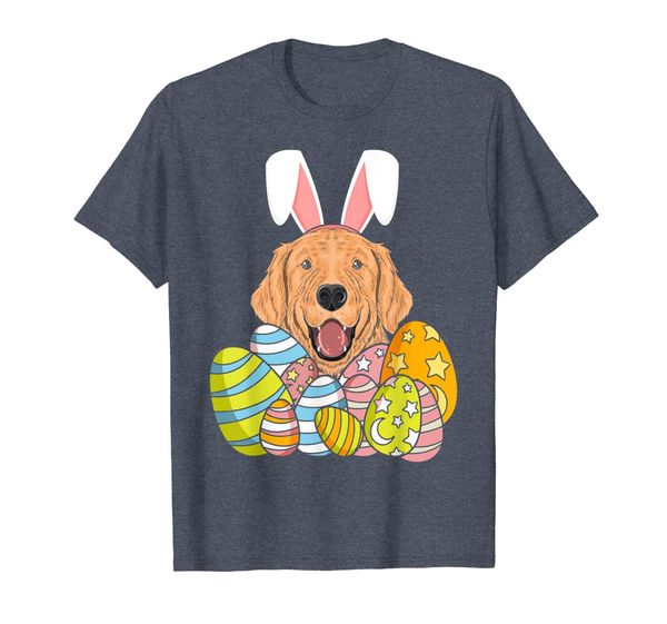 golden retriever bunny hat happy easter eggs t shirt, White;black
golden retriever bunny hat happy easter eggs t shirt, White;black