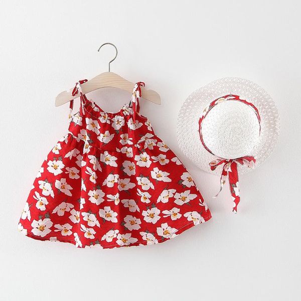 girl's dresses toddler baby kids girls sleeveless floral princess dress bow hat outfits birthday summer children's, Red;yellow
girl's dresses toddler baby kids girls sleeveless floral princess dress bow hat outfits birthday summer children's, Red;yellow