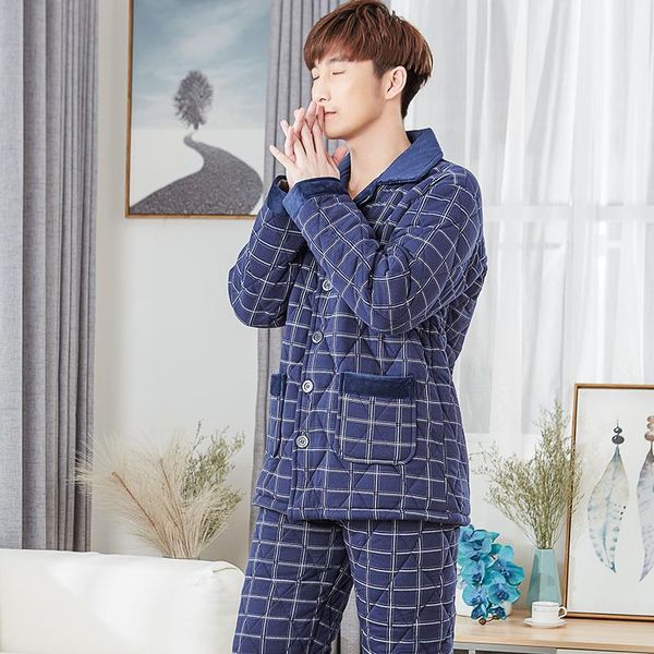 three layer thickening winter pajamas men quilted jacket cotton quilted pyjamas mens thick male tracksuit plus size suit xxxl, Black;brown
three layer thickening winter pajamas men quilted jacket cotton quilted pyjamas mens thick male tracksuit plus size suit xxxl, Black;brown