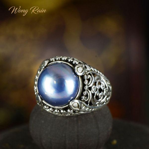 cluster rings wong rain vintage 100% 925 solid sterling silver natural pearl gemstone ring wedding band women fine jewelry gifts wholesale, Golden;silver
cluster rings wong rain vintage 100% 925 solid sterling silver natural pearl gemstone ring wedding band women fine jewelry gifts wholesale, Golden;silver