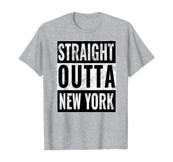 straight outta new york - straight out of new york t-shirt, White;black