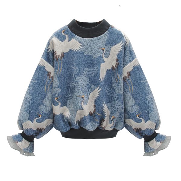 2021 autumn and winter new loose fashion thin pullover print lantern sleeve o neck sweatshirt women lsgj, Black
2021 autumn and winter new loose fashion thin pullover print lantern sleeve o neck sweatshirt women lsgj, Black