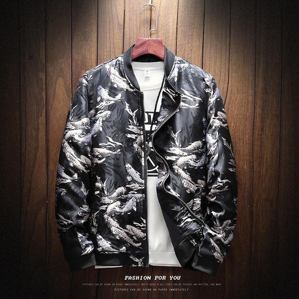 men's jackets arrival spring autumn style jacket fashion casual zipper classic printed long sleeve business baseball collar coat, Black;brown 
men's jackets arrival spring autumn style jacket fashion casual zipper classic printed long sleeve business baseball collar coat, Black;brown