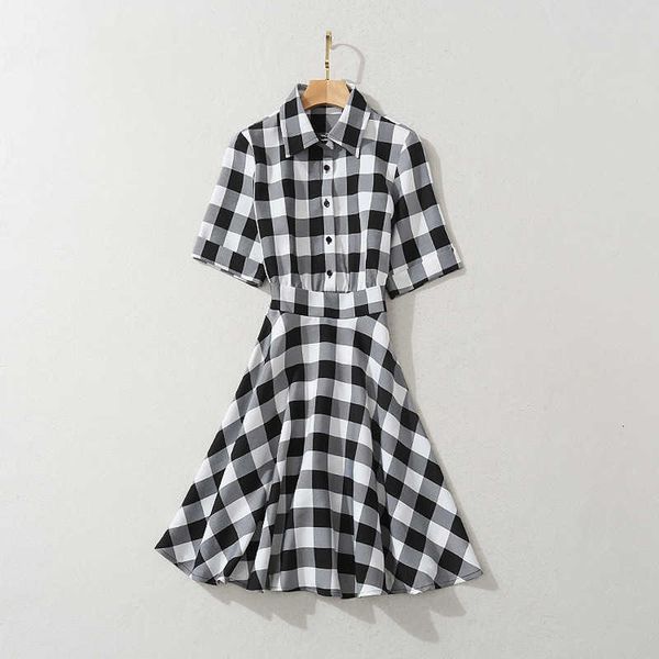casual dresses european american female and clothes autumn five-sleeve style lapels fashion color matching plaid dress pk7h, Black;gray
casual dresses european american female and clothes autumn five-sleeve style lapels fashion color matching plaid dress pk7h, Black;gray