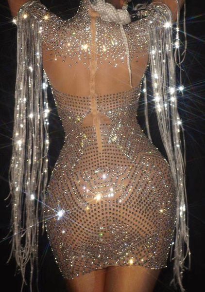 nightclub sparkly silver rhinestones fringe dress women birthday celebrate prom crystal stones skinny dress singer dance costume, Black;red
nightclub sparkly silver rhinestones fringe dress women birthday celebrate prom crystal stones skinny dress singer dance costume, Black;red