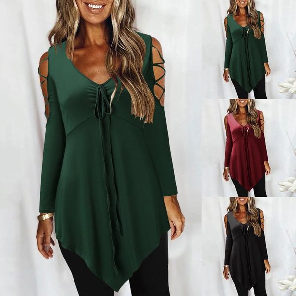 women's blouses & shirts fashion hollow out long sleeve casual irregular solid color hem center shirred blouse shirt female blusas, White
women's blouses & shirts fashion hollow out long sleeve casual irregular solid color hem center shirred blouse shirt female blusas, White