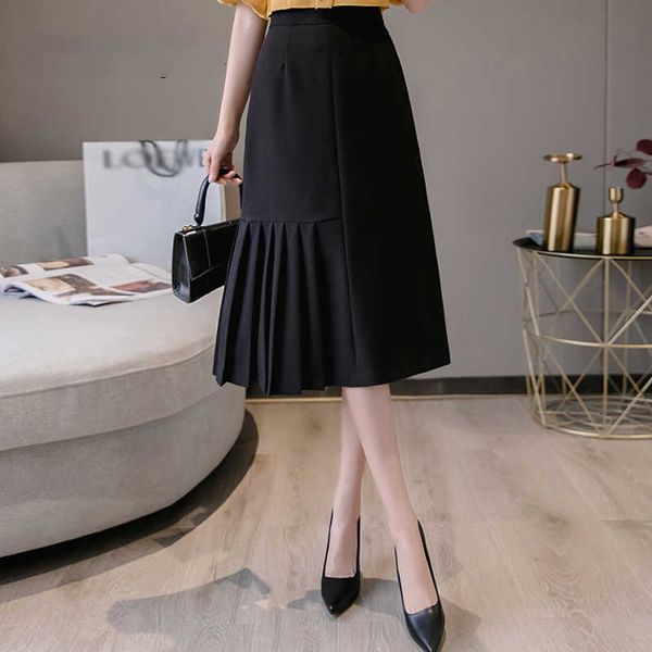 ladies high waist skirt 2021 summer long pleated midi skirts women elegant solid color office work wear irregular black skirts
ladies high waist skirt 2021 summer long pleated midi skirts women elegant solid color office work wear irregular black skirts