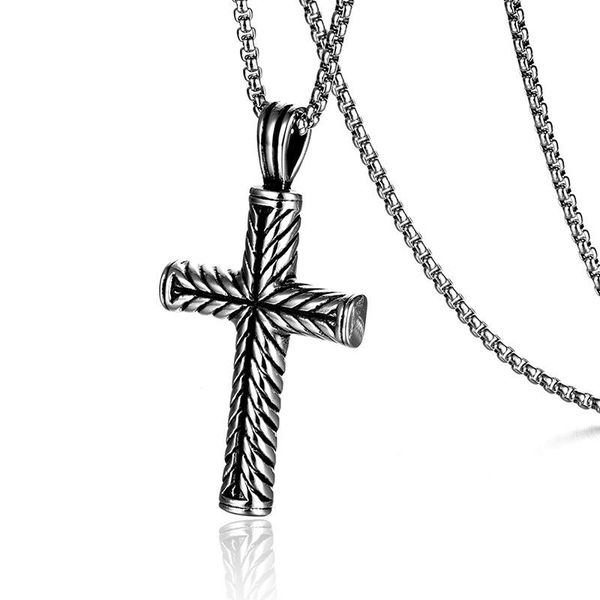 pendant necklaces punk vintage stainless steel cross for men jewelry drop, Silver
pendant necklaces punk vintage stainless steel cross for men jewelry drop, Silver