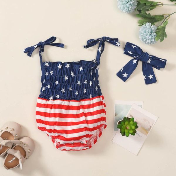rompers born toddler baby girls summer clothes kids independence day star stripe print romper + headband outfits vetement fille 2021, Blue
rompers born toddler baby girls summer clothes kids independence day star stripe print romper + headband outfits vetement fille 2021, Blue