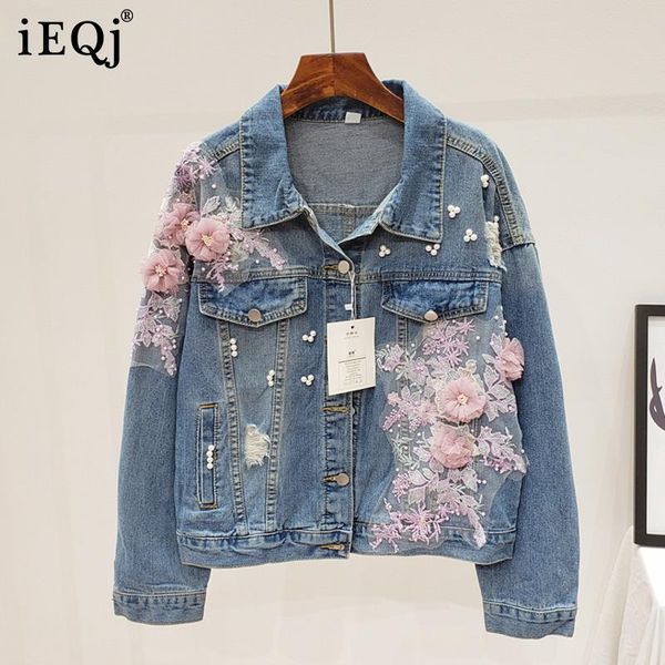 women's jackets ieqj 2021 spring autumn pockets hole flowers pattern short button pink embroidery women denim fashion jacket 3ac036, Black;brown
women's jackets ieqj 2021 spring autumn pockets hole flowers pattern short button pink embroidery women denim fashion jacket 3ac036, Black;brown