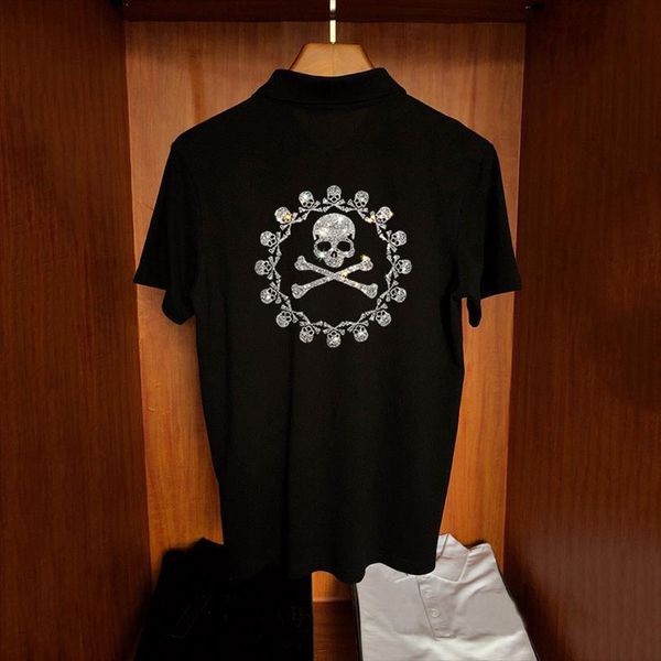 fashion sweat absorbent cotton casual men polos style short sleeved diamond skull polo shirt youth classic top, White;black
fashion sweat absorbent cotton casual men polos style short sleeved diamond skull polo shirt youth classic top, White;black