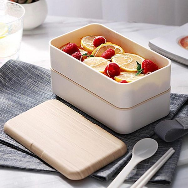 dinnerware sets double layer lunch box wood grain container bento storage with spoon/chopsticks
dinnerware sets double layer lunch box wood grain container bento storage with spoon/chopsticks