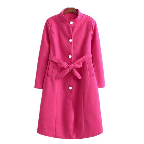 women's wool & blends zxqj elegant women solid o-neck coats 2021 fashion ladies pink long outerwear streetwear female single breasted b, Black
women's wool & blends zxqj elegant women solid o-neck coats 2021 fashion ladies pink long outerwear streetwear female single breasted b, Black