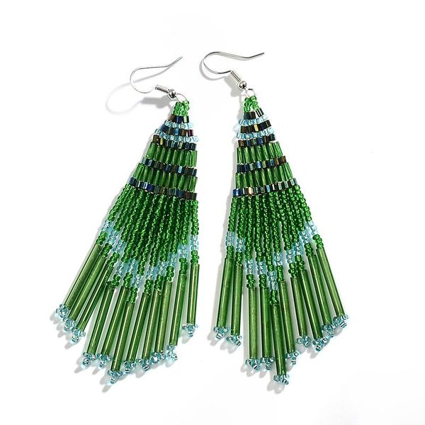dangle & chandelier bohemian tassel earrings for women handmade green beads fashion jewelry long statement, Silver
dangle & chandelier bohemian tassel earrings for women handmade green beads fashion jewelry long statement, Silver