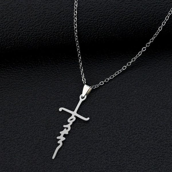 pendant necklaces faith cross stainless steel necklace kids girls women men letter chokers statement year gift jewelry, Silver
pendant necklaces faith cross stainless steel necklace kids girls women men letter chokers statement year gift jewelry, Silver