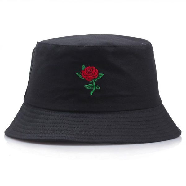 wide brim hats summer 4-color embroidered rose bucket hat for men and women 's sunshade flat panama fisherman caps romantic harajuku, Blue;gray
wide brim hats summer 4-color embroidered rose bucket hat for men and women 's sunshade flat panama fisherman caps romantic harajuku, Blue;gray