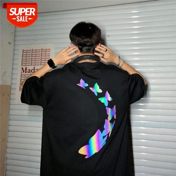 t-shirt men summer hong kong style ins tide brand short-sleeved loose reflective butterfly printing hip-hop student tshirt #cp8m, White;black
t-shirt men summer hong kong style ins tide brand short-sleeved loose reflective butterfly printing hip-hop student tshirt #cp8m, White;black