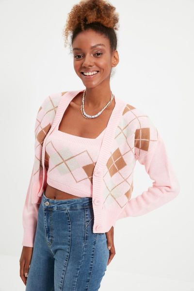 women's knits & tees trendyol jacquard blouse-cardigan knitwear suit twoaw22hi0945, White
women's knits & tees trendyol jacquard blouse-cardigan knitwear suit twoaw22hi0945, White