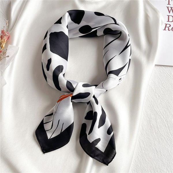 scarves 2021 70cm cow printed necherchief scarf women square silk soft bandana female neck scarfs ladies, Blue;gray
scarves 2021 70cm cow printed necherchief scarf women square silk soft bandana female neck scarfs ladies, Blue;gray