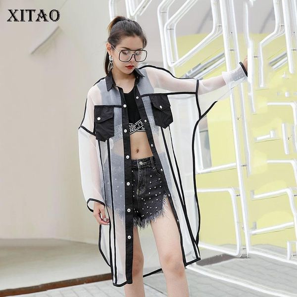 women's blouses & shirts xitao mesh women long sleeve plus size perspective blouse korean clothing patchwork streetwear tide 2021 kzh10, White
women's blouses & shirts xitao mesh women long sleeve plus size perspective blouse korean clothing patchwork streetwear tide 2021 kzh10, White