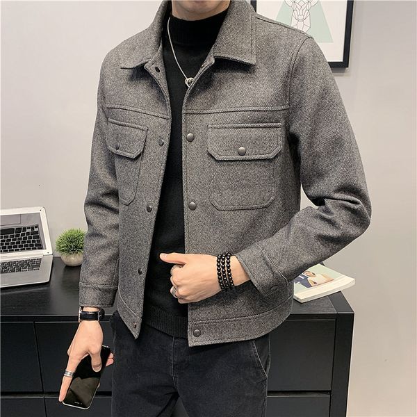 New High 2021 Quality Autumn Fine Warm Jackets of Men Clothes Turn Down Collar Before Long Sleeve Pockets PRFK, Black;brown
New High 2021 Quality Autumn Fine Warm Jackets of Men Clothes Turn Down Collar Before Long Sleeve Pockets PRFK, Black;brown