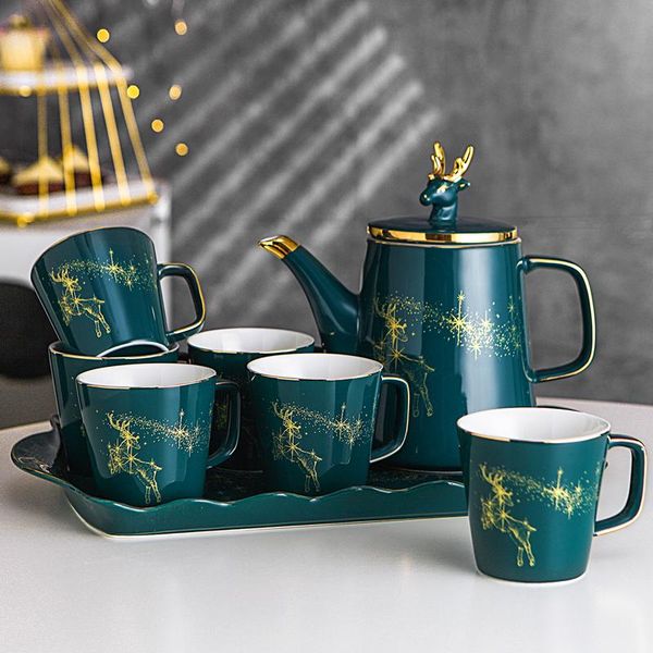 north european ceramic water utensils and cups simple living room heat resistant set teapot household cup with tray
north european ceramic water utensils and cups simple living room heat resistant set teapot household cup with tray