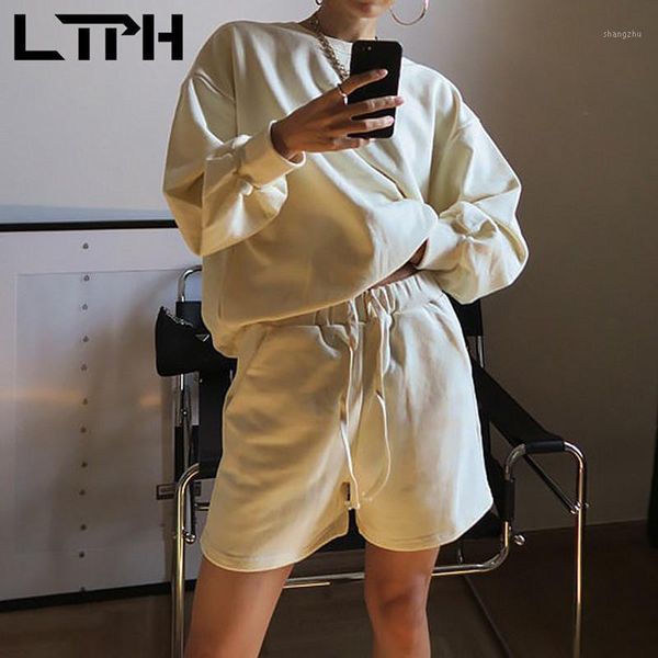 women's tracksuits ltph ins casual sets sportswear 2 piece set loose long sleeve sweatshirt high waist drawstring sweatpants shorts 202, Gray
women's tracksuits ltph ins casual sets sportswear 2 piece set loose long sleeve sweatshirt high waist drawstring sweatpants shorts 202, Gray