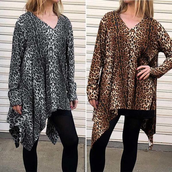 celmia women knitted long shirt leopard print blouse fashion irregular hem blusas casual long sleeve v-neck femininas, White
celmia women knitted long shirt leopard print blouse fashion irregular hem blusas casual long sleeve v-neck femininas, White