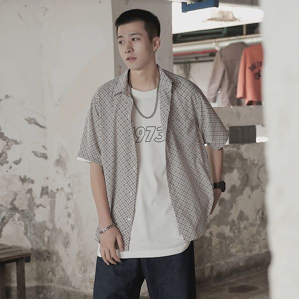 2021 summer plaid men's fashion retro casual men streetwear short sleeve shirts mens shirt m-xl ph86, White;black
2021 summer plaid men's fashion retro casual men streetwear short sleeve shirts mens shirt m-xl ph86, White;black