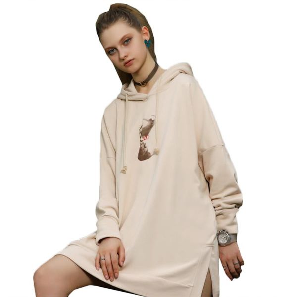 women's hoodies & sweatshirts casual long slit patchwork letter women coat spring autumn lady loose hooded pullover cotton, Black
women's hoodies & sweatshirts casual long slit patchwork letter women coat spring autumn lady loose hooded pullover cotton, Black