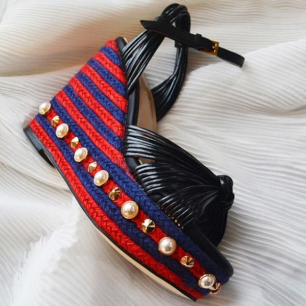 dress shoes 2021 slope sandals female real letaher thick sole platform grass buckle strap high with pearl summer wedges women, Black
dress shoes 2021 slope sandals female real letaher thick sole platform grass buckle strap high with pearl summer wedges women, Black