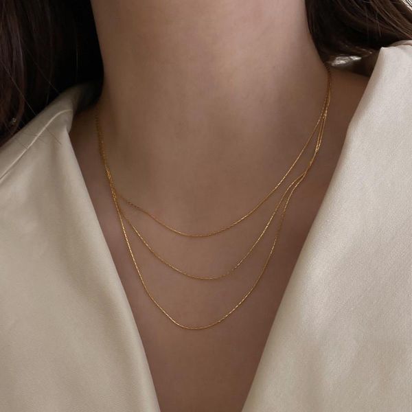 minimalist gold color snake chain choker necklace for women alloy geometric multi-layer statement necklaces collares, Silver
minimalist gold color snake chain choker necklace for women alloy geometric multi-layer statement necklaces collares, Silver