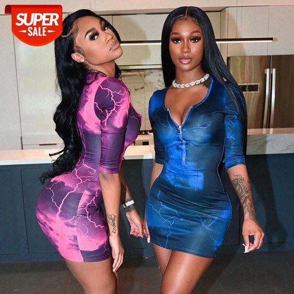 hirigin zip up tie dye print bodycon mini dress long sleeve fall 2020 women clothing fashion clubwear party dresses #x02v, Black;gray
hirigin zip up tie dye print bodycon mini dress long sleeve fall 2020 women clothing fashion clubwear party dresses #x02v, Black;gray