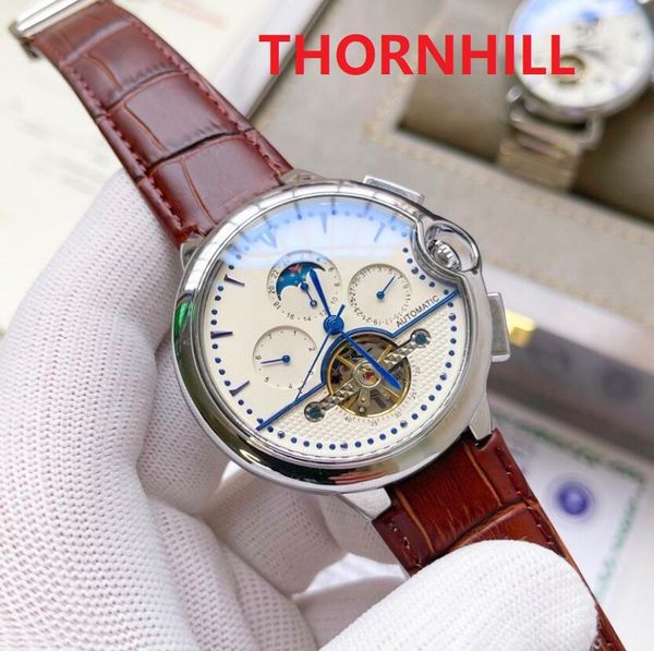 mens mechanical automatic roman moon watches classic style 48mm black brown genuine leather strap luminous business waterproof auto date men, Slivery;brown
mens mechanical automatic roman moon watches classic style 48mm black brown genuine leather strap luminous business waterproof auto date men, Slivery;brown