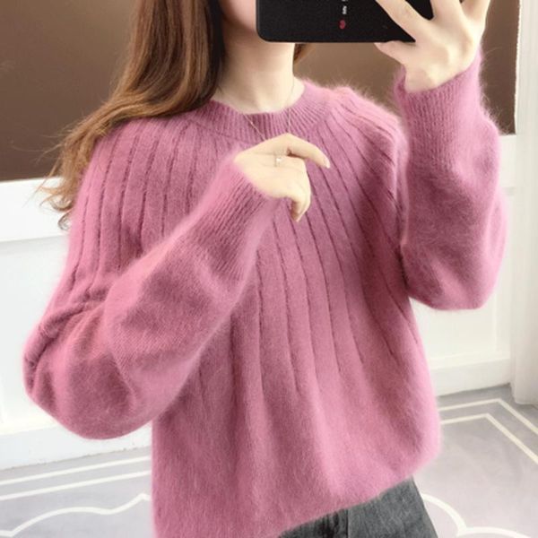 women's sweaters 2021 short woman ladies knitted sweater long sleeve pullover women korean autumn winter clothes pull femme pph2292, White;black
women's sweaters 2021 short woman ladies knitted sweater long sleeve pullover women korean autumn winter clothes pull femme pph2292, White;black